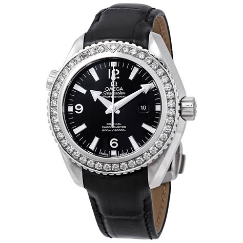 Omega Seamaster Planet Ocean Automatic Diamond Black Dial 